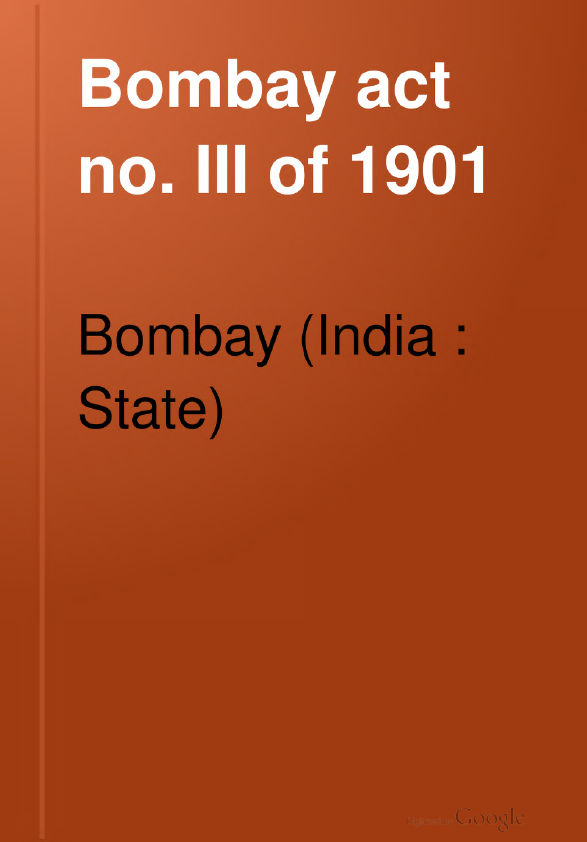 The Bombay District Municipal Act 1901